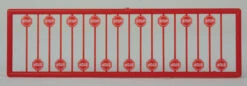 Tichy Train Group 2612 - Modern Stop Sign Red 18pcs - N Scale