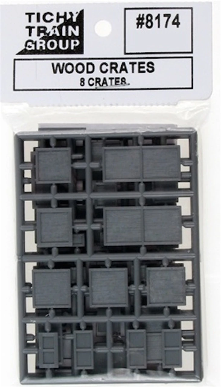 Tichy Train Group 8174 - Wood Crated Kits 8 Pcs - HO Scale 3 Tichy Train Group 8174 - Wood Crated Kits 8 Pcs - HO Scale
