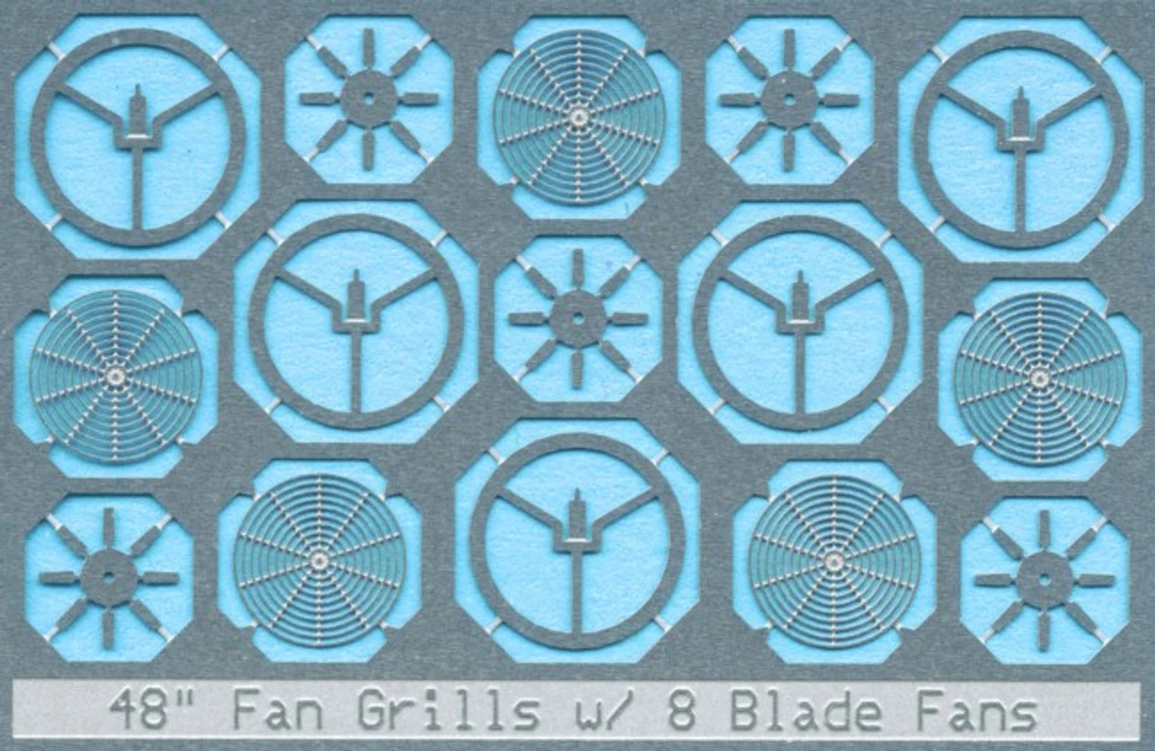 BLMA #81 - 48" Fan Grills - W/o Center Plate 8 Blade - N Scale 3 BLMA #81 - 48" Fan Grills - W/o Center Plate 8 Blade - N Scale