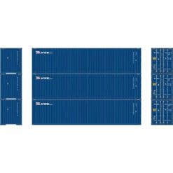 Athearn 17445 - 40' Corrugated Container (3) NYK Logistics - N Scale
