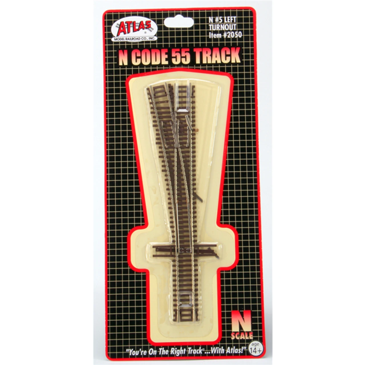 Atlas 2050 - Code 55 #5 Turnout - Left - N Scale 3 Atlas 2050 - Code 55 #5 Turnout - Left - N Scale