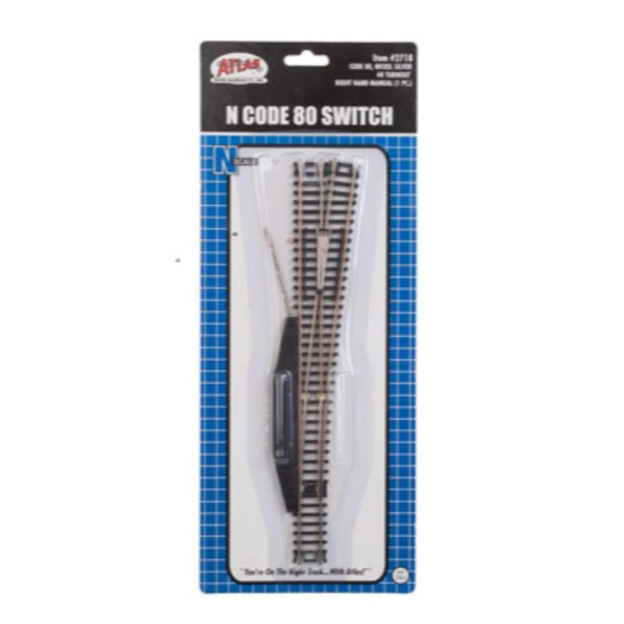 Atlas 2718 - Standard #8 Right Switch Manual Code 80 - N Scale 3 Atlas 2718 - Standard #8 Right Switch Manual Code 80 - N Scale