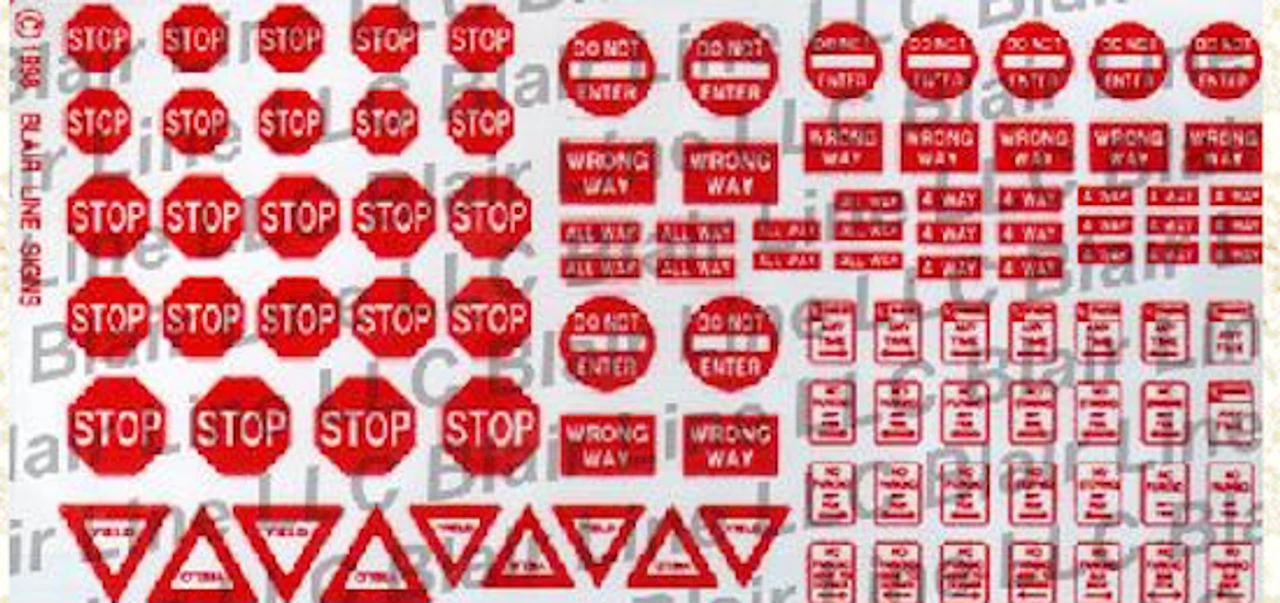 Blair Line 003 - Regulatory Signs No. 2 - N Scale 3 Blair Line 003 - Regulatory Signs No. 2 - N Scale