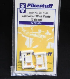 Pikestuff 541-8108 - Louvered Wall Vents (2 Each) - N Scale Kit