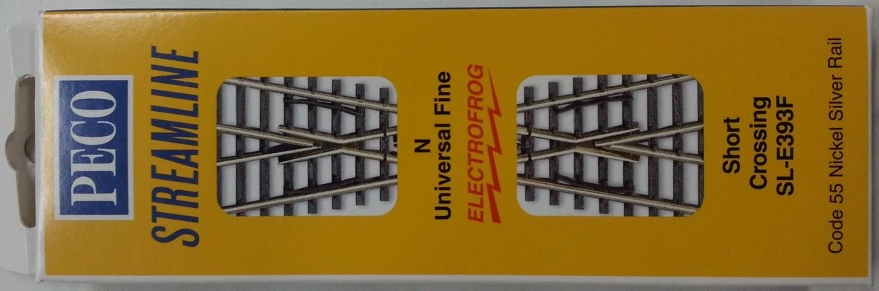 PECO SL-E393F - Code 55 Short Crossing (Electrofrog) - N Scale 3 PECO SL-E393F - Code 55 Short Crossing (Electrofrog) - N Scale