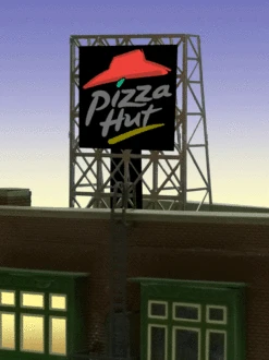 Miller Engineering 338985 - Animated Billboard - Pizza Hut - N/Z Scale