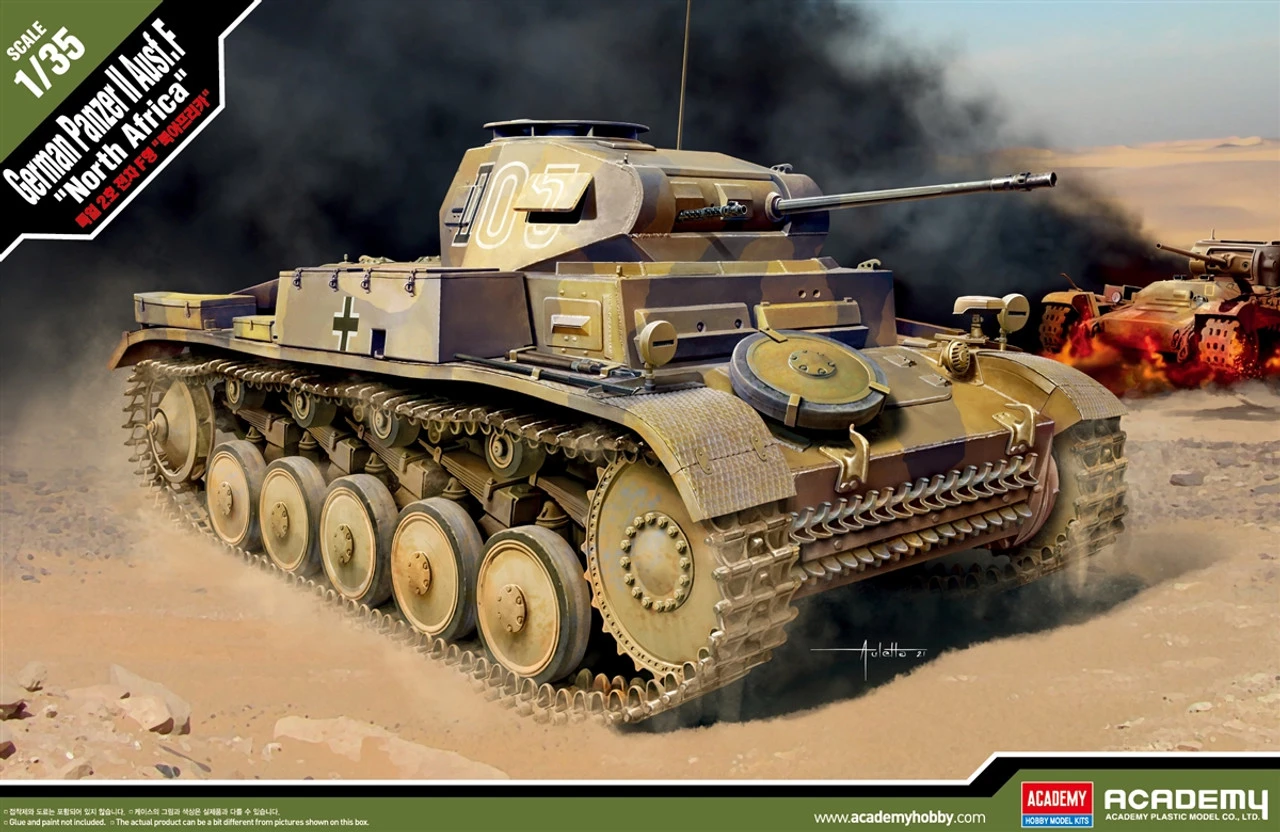 Academy 13535 - German Panzer II Ausf. F "North Africa" Germany - 1:35 Scale Kit 3 Academy 13535 - German Panzer II Ausf. F "North Africa" Germany - 1:35 Scale Kit