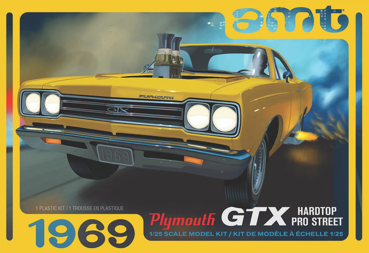 AMT 1180 - 1969 Plymouth GTX Hardtop Pro Street - 1:25 Scale Kit 3 AMT 1180 - 1969 Plymouth GTX Hardtop Pro Street - 1:25 Scale Kit