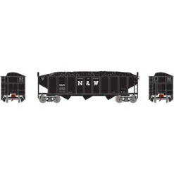 Athearn 25573 - 40' 3-Bay Ribbed Hopper W/ Load Norfolk & Western (NW) 28810 - N Scale