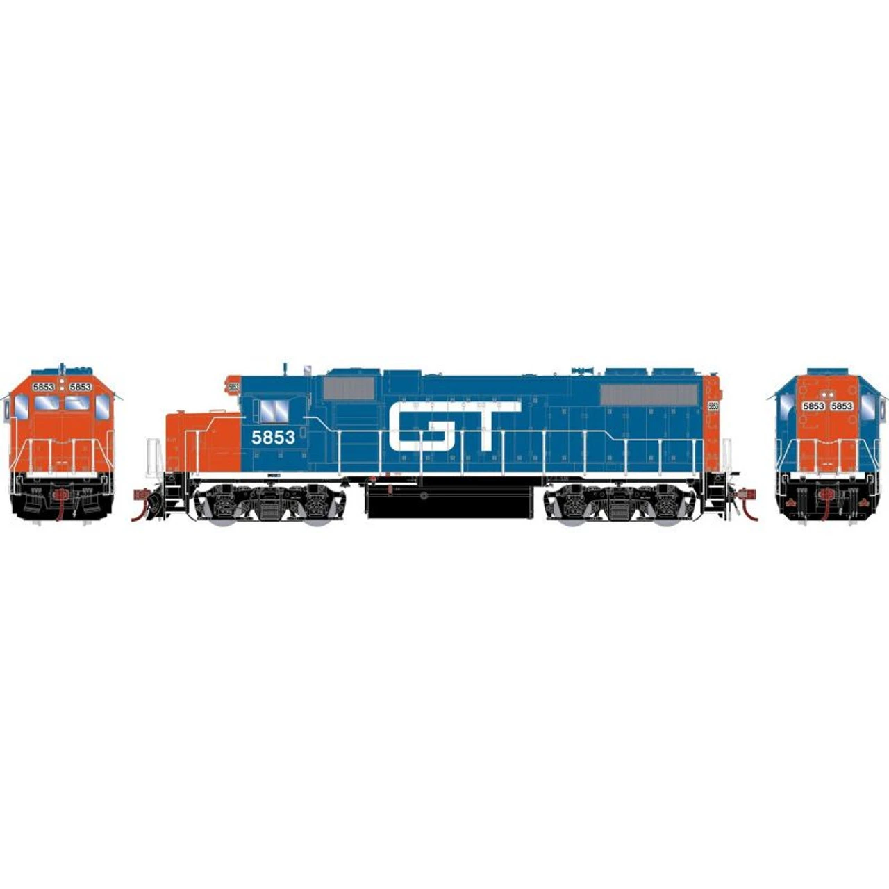 Athearn Genesis 71814 - EMD GP38-2 W/ DCC & Sound Grand Trunk Western (GTW) 5853 - HO Scale 3 Athearn Genesis 71814 - EMD GP38-2 W/ DCC & Sound Grand Trunk Western (GTW) 5853 - HO Scale