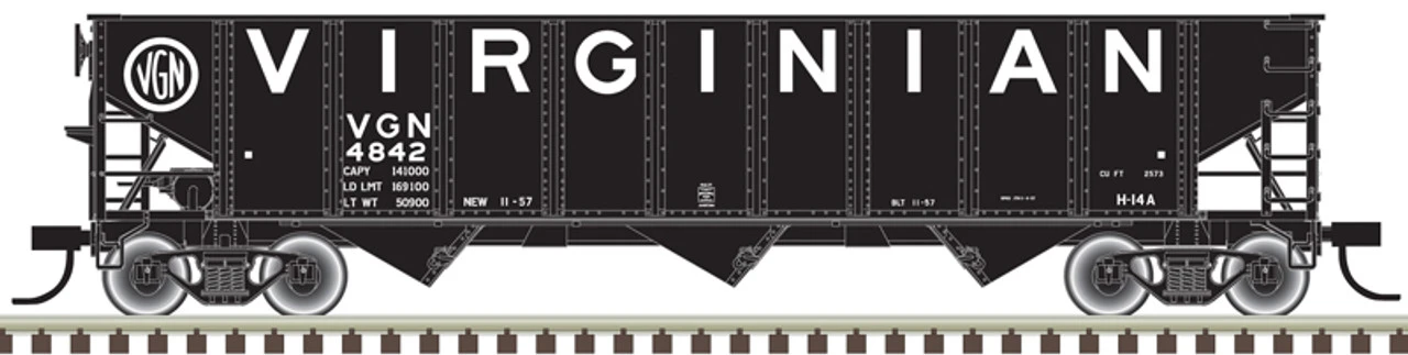 Atlas 20006929 - AAR 70 Ton 3-Bay Open Hopper Virginian (VGN) 4592 - HO Scale 3 Atlas 20006929 - AAR 70 Ton 3-Bay Open Hopper Virginian (VGN) 4592 - HO Scale