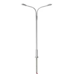 Atlas 70000151 - Double Arm Streetlight (Gray) {Warm LED} 3-Pack - N Scale