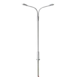 Atlas 70000170 - Double Arm Streetlight (Silver) {Cool White LED} 3-Pack - HO Scale