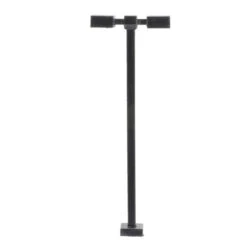 Atlas 70000212 - DOUBLE ARM SQUARE LIGHT, BLACK, 15FT, COOL WHITE LED [3-PACK] - HO Scale