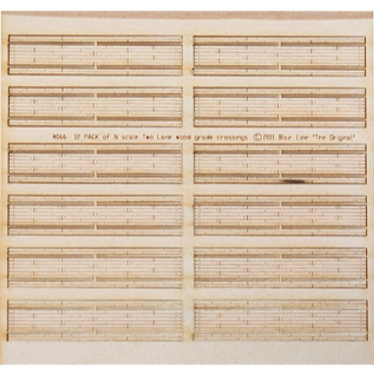 Blair Line 018 - Two-Lane Wood Grade Crossing -- Kit (Laser-Cut Wood) Pkg(12) - N Scale Kit 3 Blair Line 018 - Two-Lane Wood Grade Crossing -- Kit (Laser-Cut Wood) Pkg(12) - N Scale Kit