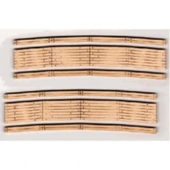 Blair Line 030 - Laser-Cut Curved 2-Lane Wood Grade Crossing Pkg(2) -- 30" Radius - N Scale Kit