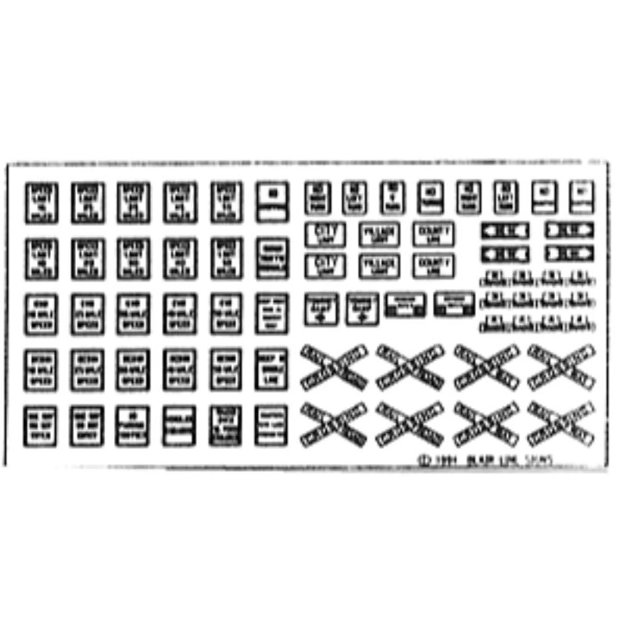 Blair Line 042 - Highway Signs -- Vintage Regulatory 1930s-1950s (black, White) - N Scale Kit 3 Blair Line 042 - Highway Signs -- Vintage Regulatory 1930s-1950s (black, White) - N Scale Kit