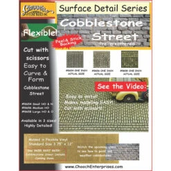 Chooch 8658 - Flexible Cobblestone Street (Large) - HO / O Scale