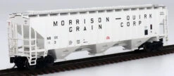 InterMountain 653117-04 - PS 4750 CU FT 3 Bay Rib-Sided Hopper Morrison-Quirk Grain Corp (MQGX) 102 - N Scale