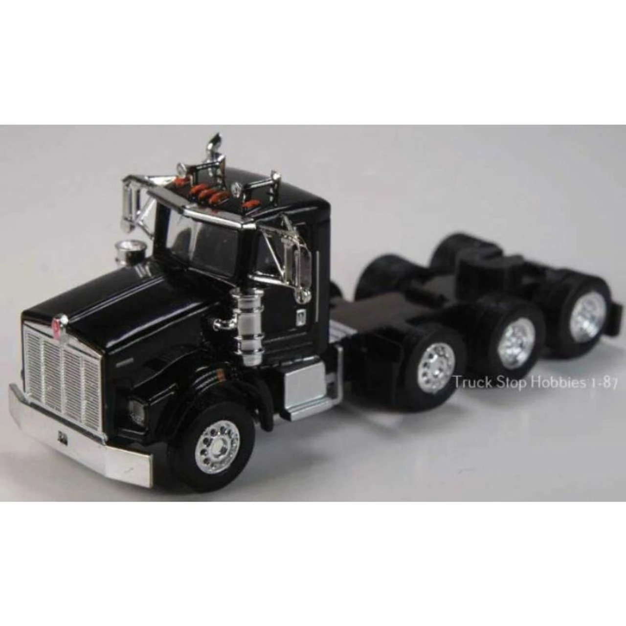 Herpa Models 410674 - Kenworth T800 4-Axle Day-Cab Tractor Only 2 Pack - Assembled -- Black - HO Scale 3 Herpa Models 410674 - Kenworth T800 4-Axle Day-Cab Tractor Only 2 Pack - Assembled -- Black - HO Scale