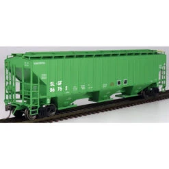 InterMountain 453119-03 - PS 4750 CU FT 3 Bay Rib-Sided Hopper - BN Green Paint St Louis - San Francisco (SLSF) 86638 - HO Scale
