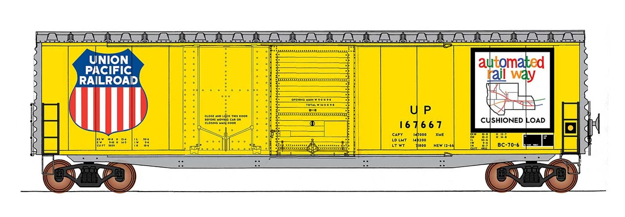 InterMountain 45636-04 - 50' PS-1 Double Door Boxcar Union Pacific (UP) 167896 - HO Scale 3 InterMountain 45636-04 - 50' PS-1 Double Door Boxcar Union Pacific (UP) 167896 - HO Scale