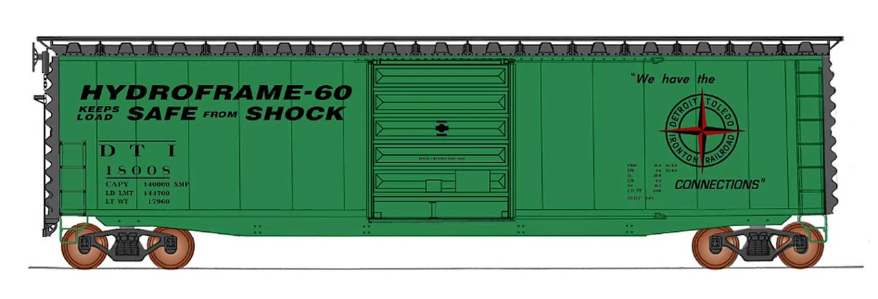 InterMountain 45951-02 - 50' PS-1 Single Door Boxcar Detroit, Toledo And Ironton (DTI) 18050 - HO Scale 3 InterMountain 45951-02 - 50' PS-1 Single Door Boxcar Detroit, Toledo And Ironton (DTI) 18050 - HO Scale