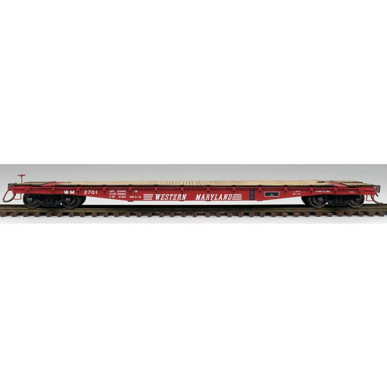 InterMountain 48720-05 - AAR 70 Ton 53' 6" Flat Car Western Maryland (WM) 2680 - HO Scale 3 InterMountain 48720-05 - AAR 70 Ton 53' 6" Flat Car Western Maryland (WM) 2680 - HO Scale