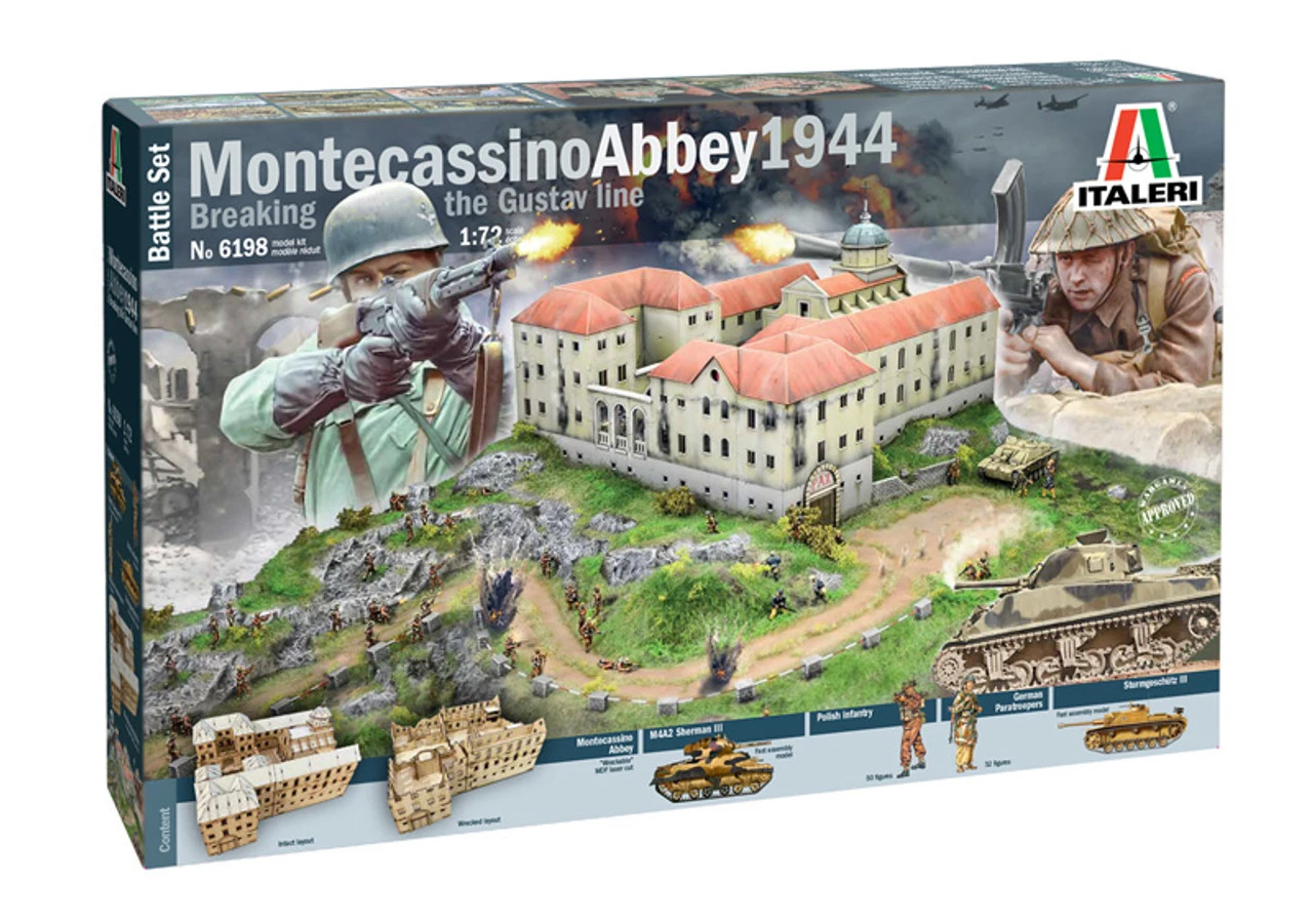 Italeri 6198 - Montecassino 1944: "Gustav" Line Battle Italy - 1:72 Scale Kit 3 Italeri 6198 - Montecassino 1944: "Gustav" Line Battle Italy - 1:72 Scale Kit