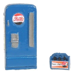 JL Innovative 744 - Upright Soda Machine W/Case - Pepsi Cola - HO Scale