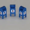 JL Innovative 803 - U.S. Mail Street Box 1992-1993 Blue Qty3 - HO Scale -Woodland Scenics Sale jli803 95350.1685564265