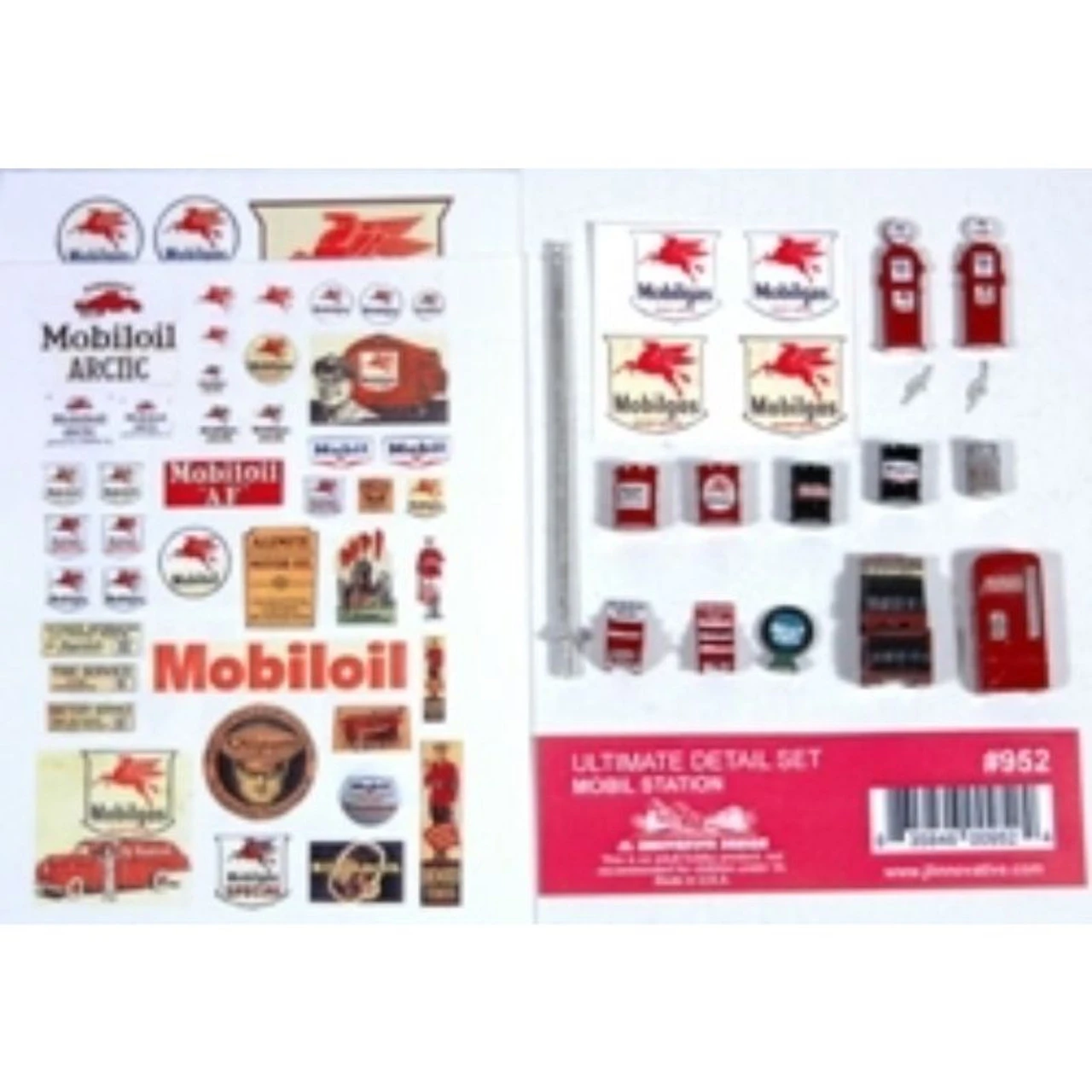 JL Innovative 952 - Ultimate Detail Set Mobil Gas Station - HO Scale 3 JL Innovative 952 - Ultimate Detail Set Mobil Gas Station - HO Scale