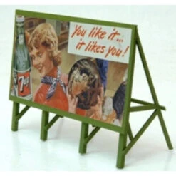 JL Innovative 981 - Custom Billboard 7 Up 1950's - HO Scale