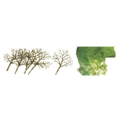 JTT 92018 - Deciduous Treees Premium Kit 3"-4", 16pcs - HO Scale