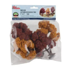 JTT 92133 - Super Scenic Trees: Deciduous 4-5" Autumn - 4pcs - Multi Scale