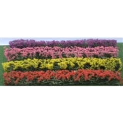 JTT 95509 - Flower Hedges: Green Blossom Blended 8/pk 5" X 3/8" X 5/8" - HO Scale