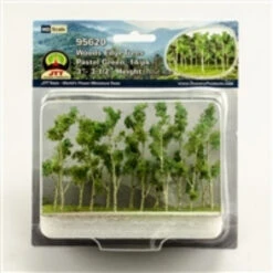 JTT 95620 - Woodsedge: Pastel Green 14/pk - 3" - 3.5" - HO Scale