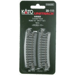 Kato 20-111 - 282mm (11") Radius 15º Curve Track [4 Pcs] - N Scale