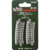 Kato 20-101 - 249mm (9 3/4") Radius 15º Curve Track [4 Pcs] - N Scale -Woodland Scenics Sale kato 20 101 65027.1681708809