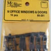Micro Engineering 80-201 - Office Windows & Doors 10pcs - N Scale -Woodland Scenics Sale me80201 61436.1680631109