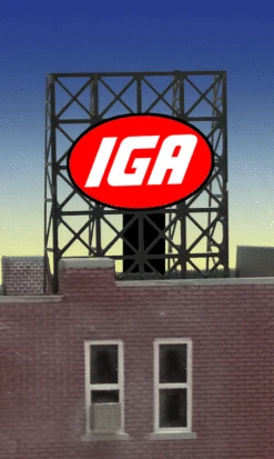 Miller Engineering 338915 - Animated IGA Billboard - N Or Z Scale