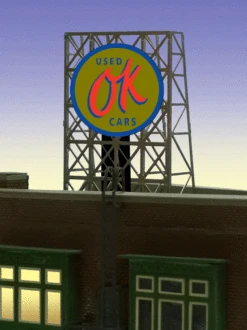 Miller Engineering 339065 - Animated OK Used Cars Billboard - N Or Z Scale