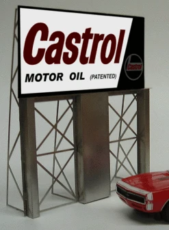 Miller Engineering 4381 - Animated Castrol Roadside Billboard - HO/O Scale