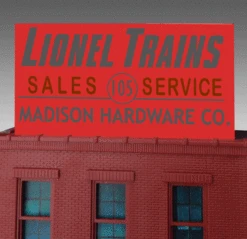 Miller Engineering 441012 - Animated Madison Hardware Billboard - HO/N Scale