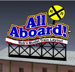 Miller Engineering 441852 - Animated All Aboard Billboard - HO/N Scale