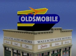 Miller Engineering 442802 - Animated Oldsmobile Rocket Billboard - HO/N Scale