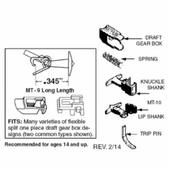 Micro-Trains 00130014 - Universal Long T Coupler Conversion (1130) - 2 Pair