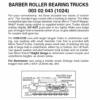 Micro-Trains 00302043 - Barber Roller Bearing Trucks With Medium(+) Extension Couplers (1024) 1 Pair -Woodland Scenics Sale mtl00302043 69499.1645223571