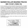 Micro-Trains 00310041 - Barber Roller Bearing Trucks With Short Extension Couplers (1035-10) 10 Pair -Woodland Scenics Sale mtl00310041 07812.1645223579