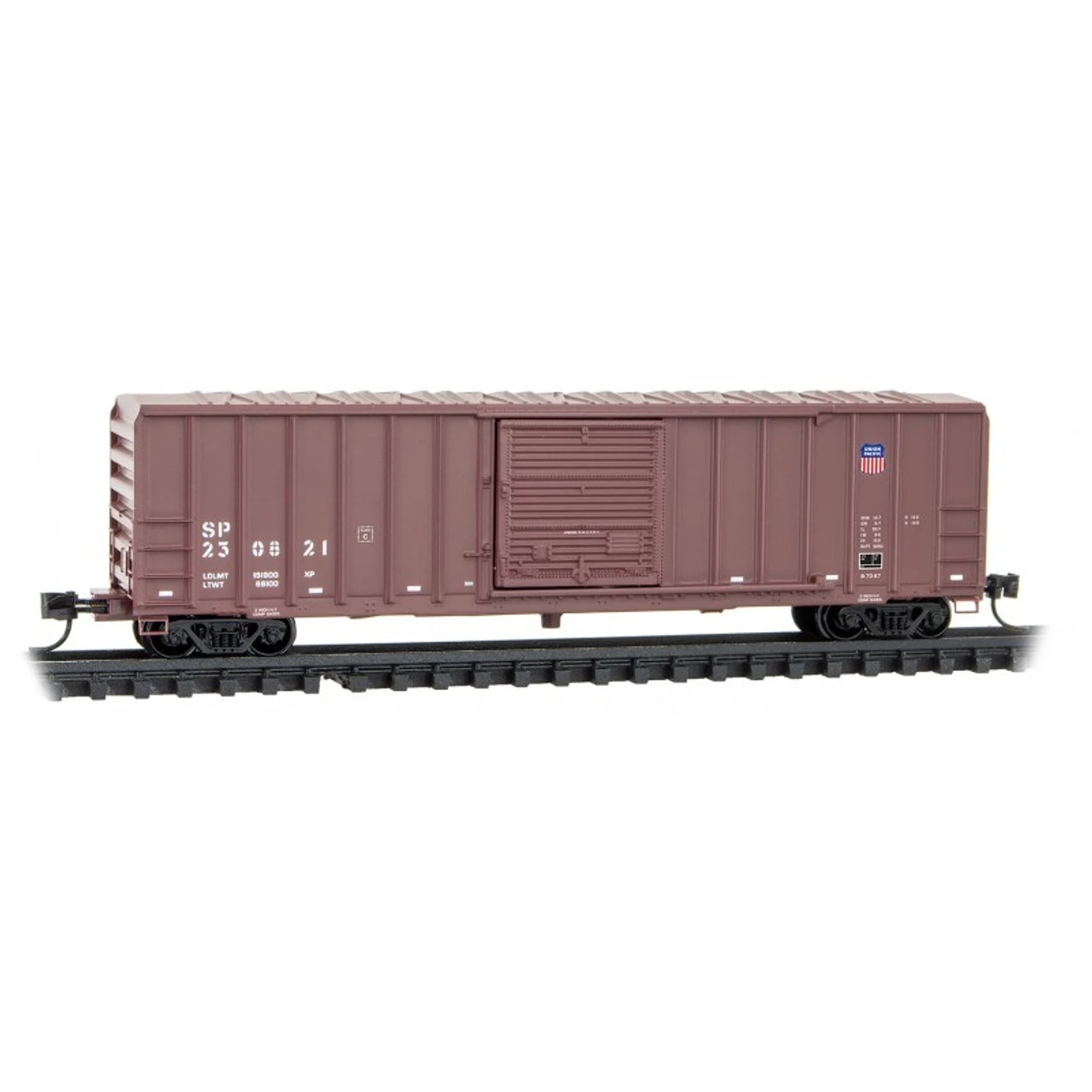 Micro-Trains Line 02500306 - 50' Rib Side Box Car Union Pacific (SP) 230821 - N Scale 3 Micro-Trains Line 02500306 - 50' Rib Side Box Car Union Pacific (SP) 230821 - N Scale